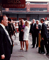 Hillary Rodham Clinton outside Primanti Bros.
